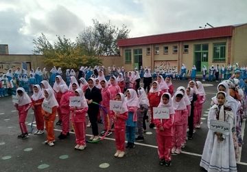 افتتاحیه المپیاد ورزشی در مدرسه سمیه شهرستان هوراند