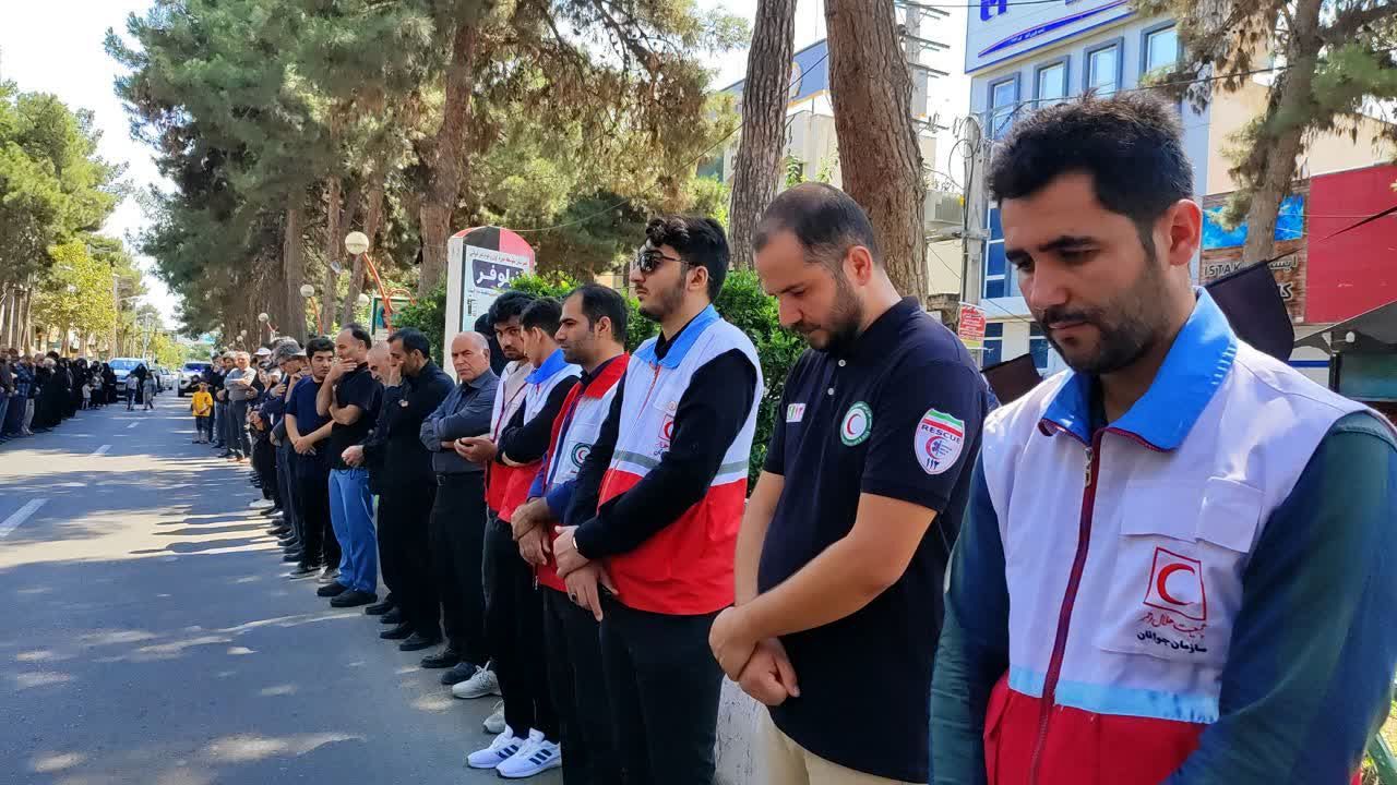 مراسم پیاده روی جاماندگان دیار عشق در شهرستان مرزی پارس آباد