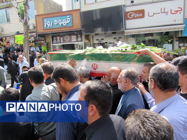 خروش بی‌نظیر سنندج در بدرقه شهید آسمانی رضا بسطامی