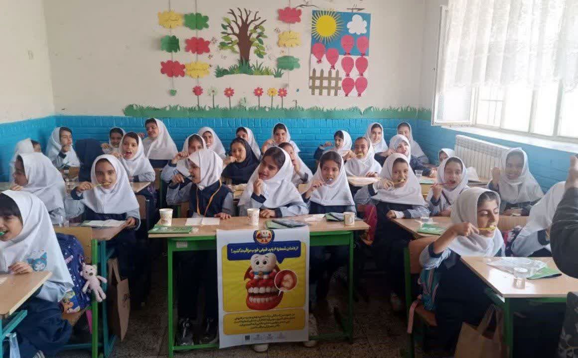 پویش مسواک خشک در مدرسه ضحی ۱ شهرستان شیروان