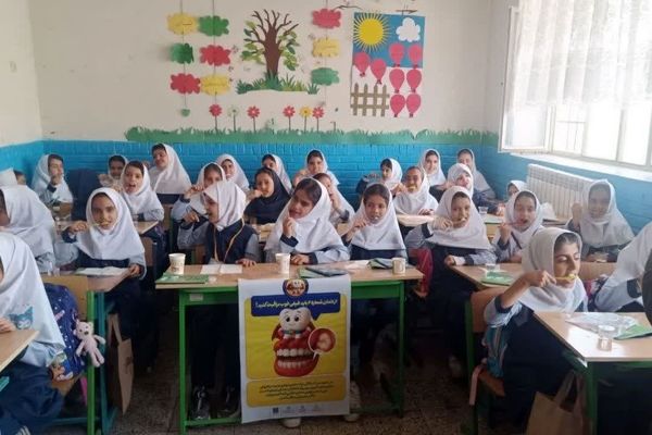 پویش مسواک خشک در مدرسه ضحی ۱ شهرستان شیروان