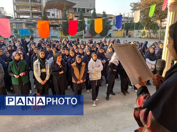 صبحگاه در مدرسه حضرت خدیجه (س) گرگان