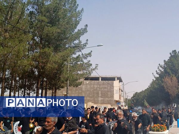 قافله عزاداری تاسوعای حسینی در شهر حبیب آباد