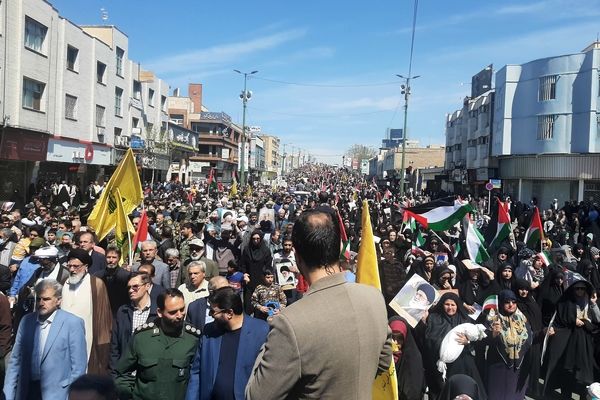 راهپیمایی روز قدس در شهر قزوین 
