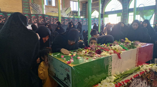 مراسم تشیع پیکر مطهرشهید گمنام در شهر صغاد