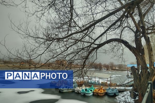 برف زمستانی در شهرستان بن 