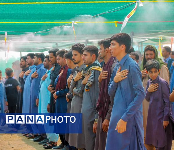 تجمع بزرگ عزاداران در روستای مزرعه شهید بهشت حاجی 