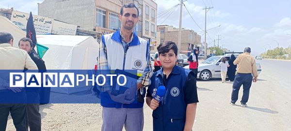 برپایی موکب توسط دانش‌آموزان در آشخانه