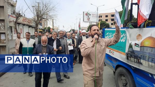 مردم صفادشت ملارد در حمایت از قدس شریف به خیابان‌ها آمدند