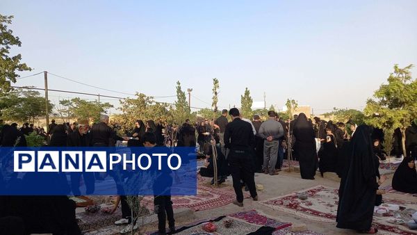 زیارت اهل قبور در غروب تاسوعای حسینی در روستای نقاب