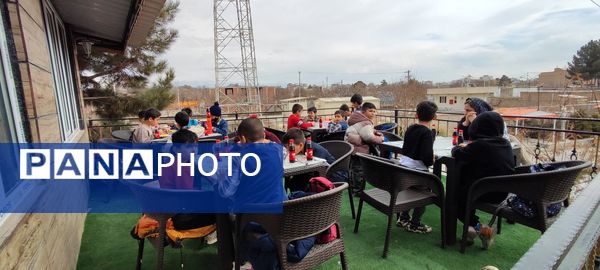 اردوی دانش‌آموزان مدرسه مبین در شهربازی پارک کوثر شیروان