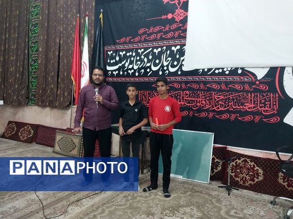 مراسم معنوی قرائت قرآن شهدای فدافن در حسینیه شاهزاده قاسم