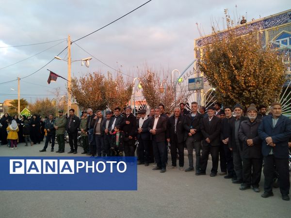 مراسم وداع با شهید گمنام در روستای جابوز شهرستان خلیل‌آباد 