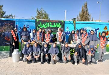  موکب دانش آموزی خادمان حضرت زهرا(س) در تفت