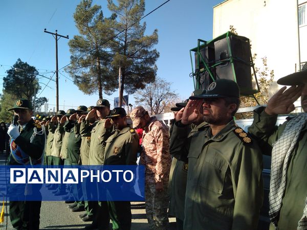 مراسم تشیع پیکر شهید گمنام در شهرستان خلیل آباد 