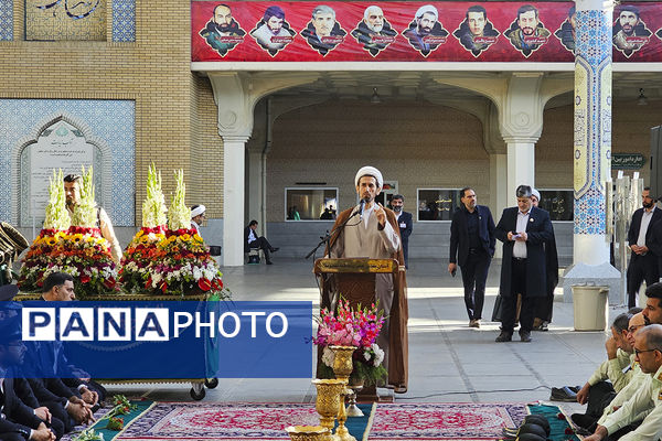 آیین گرامیداشت سالروز طوفان الاقصی با حضور کارکنان پلیس در قم