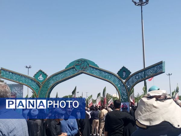 تشییع باشکوه پیکر شهدای مبارزه با اسرائیل در کاشان