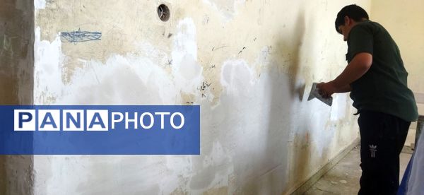 بازسازی و شاداب سازی مدارس توسط دانش آموزان در شهرستان خانمیرزا