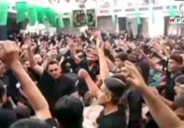 برگزاری مراسم سقاخوانی در حسینیه ابوالفضل شهر بادرود 