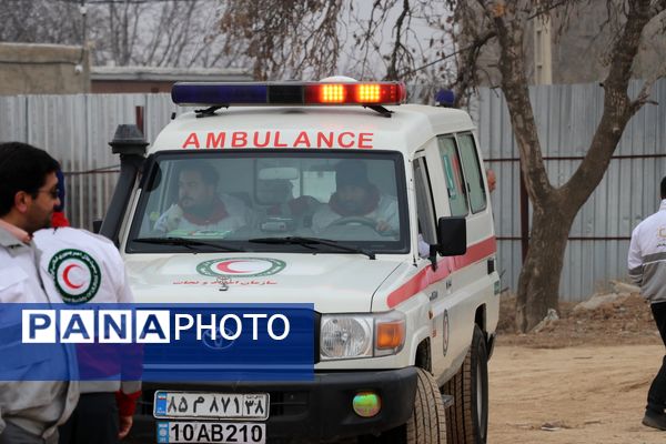 مانور زلزله با محوریت ارزیابی کمیته‌های بحران در سالروز زلزله بم در نظرآباد