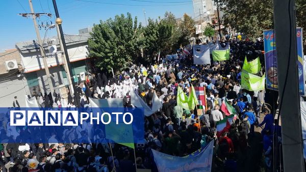 حضور پرشور مردم گالیکش در راهپیمایی 13 آبان