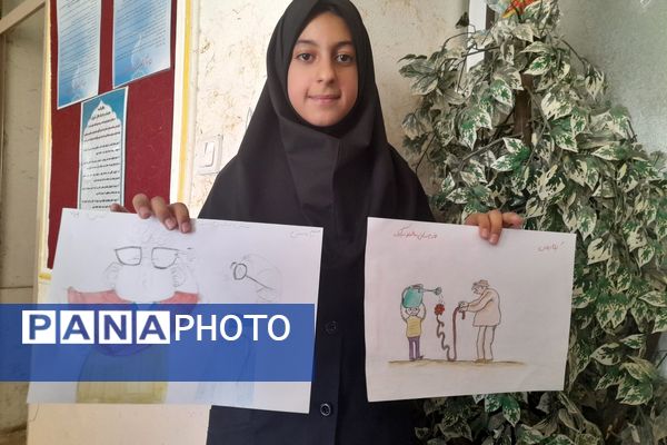 گرامیداشت هفته سالمند در دبیرستان دخترانه شاهد فیض ناحیه 3 شیراز