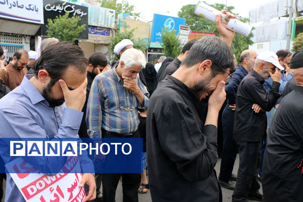 راهپیمایی نمازگزاران جمعه قم در محکومیت جنایات اردوگاه «النصیرات»