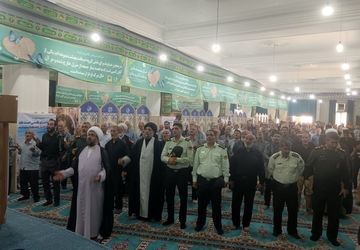 آیین برگزاری نماز جمعه صباشهر در سالروز اولین اقامه نماز جمعه کشور