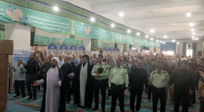 آیین برگزاری نماز جمعه صباشهر در سالروز اولین اقامه نماز جمعه کشور