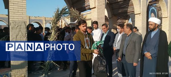 اعزام ۷۷ دانش‌آموز پسر فاریابی به مناطق عملیاتی جنوب کشور