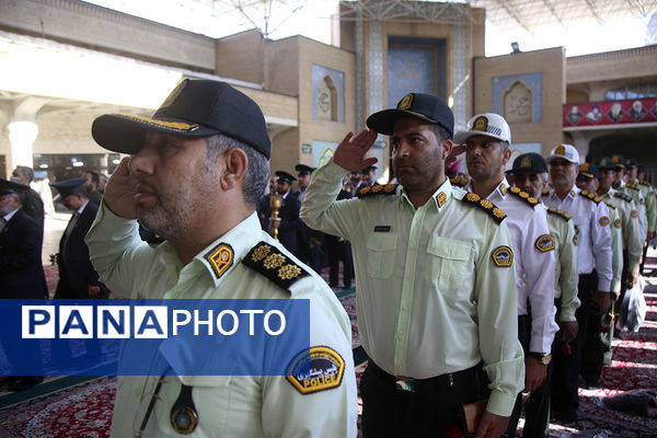 آیین گرامیداشت سالروز طوفان الاقصی با حضور کارکنان پلیس در قم