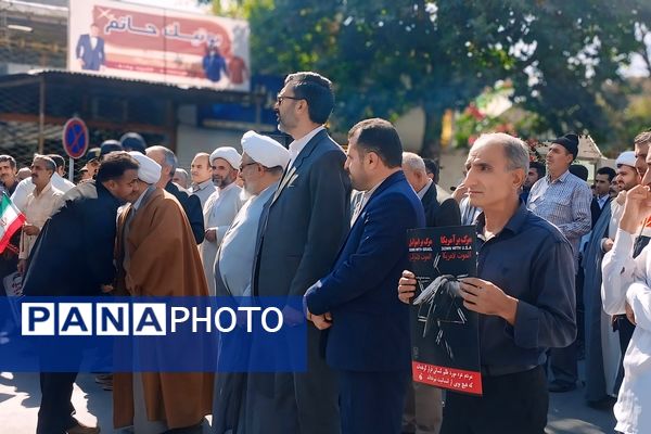 برگزاری راهپیمایی در حمایت از مردم مظلوم فلسطین در سملقان