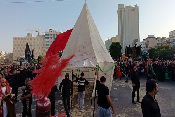 حماسه عاشورا در میدان بیت‌المقدس مشهد زنده شد