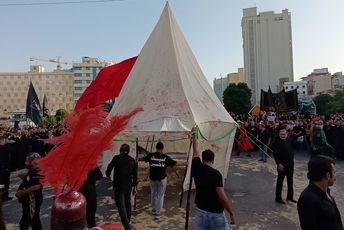 حماسه عاشورا در میدان بیت‌المقدس مشهد زنده شد