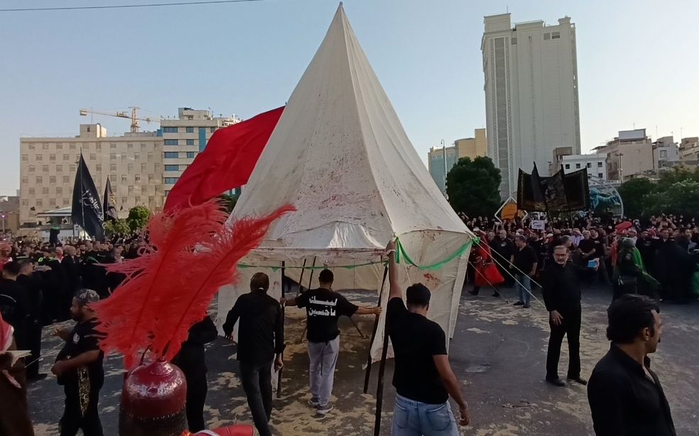 حماسه عاشورا در میدان بیت‌المقدس مشهد زنده شد