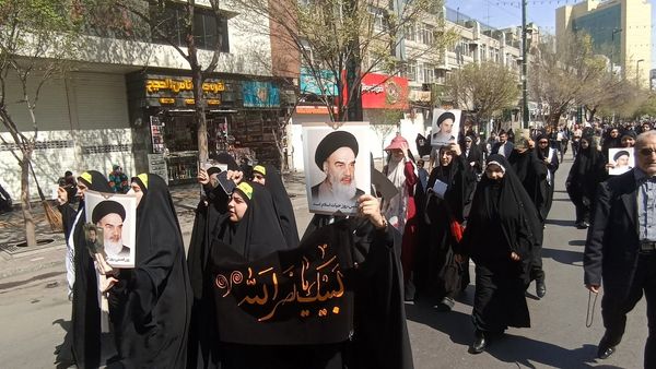 مردم مشهد با صلابت وصف نشدنی در راهپیمایی روز قدس
