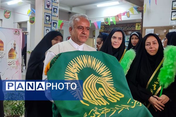 حضور خادمین آستان قدس رضوی در مدرسه شاهد کوثر رباط‌کریم به مناسبت دهه کرامت