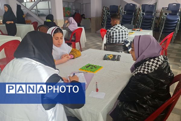 تصاویری زیبا از تمرکز دانش‌آموزان دختر در المپیاد رویش ناحیه۳ شیراز 