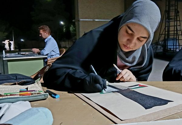 یادواره شهدای دانشجو معلم و نمایشگاه حمایت از مردم غزه در دانشگاه فرهنگیان شهید آیت شهرستان نجف آباد