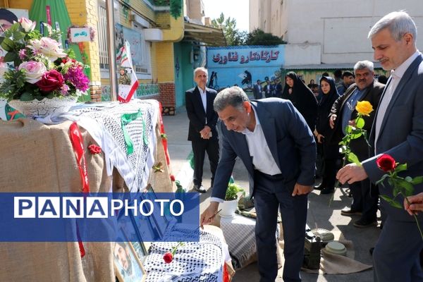 آیین بازگشایی مدارس و نواختن زنگ مهر ایثار و شهادت در ناحیه ۶ مشهد 