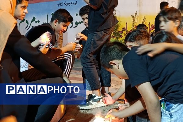 مراسم شام غریبان شهدای دشت کربلا در مسجد صاحب الزمان آشخانه 