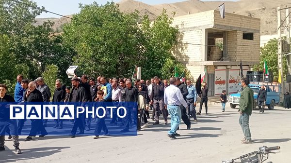 حضور حماسی مردم روستای مارکده در همایش جاماندگان اربعین حسینی