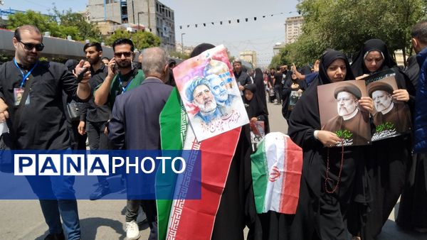 وداع مردم مشهد مقدس با رفیق حاج قاسم و رهرو شهید رجایی