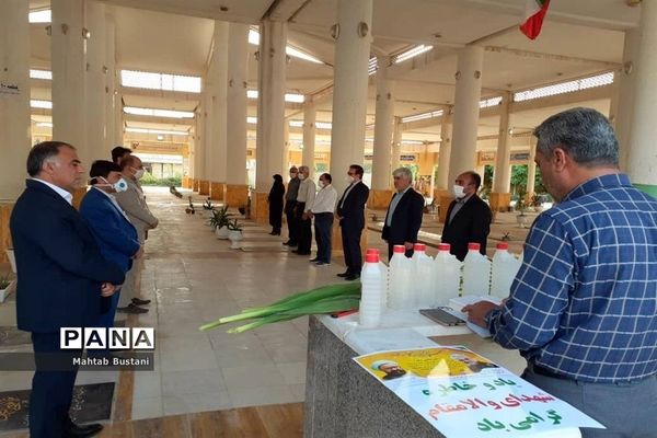 تجدید پیمان مدیریت جدید آموزش و پرورش شهرستان دشتستان با آرمان‌های شهدا