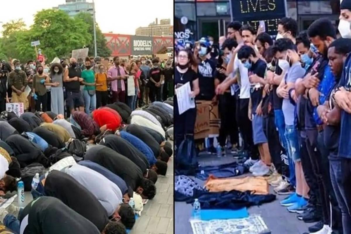 برپایی نماز وحدت در خیابان‌های ملتهب آمریکا + ویدئو