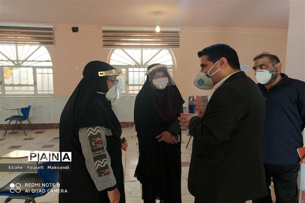 بازدید از حوزه‌های امتحانات نهایی پایه دوازدهم در شهرستان امیدیه