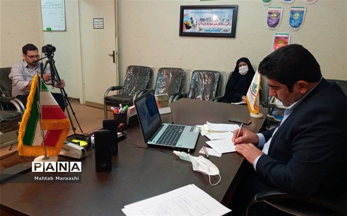 ارائه گزارش عملکرد سازمان دانش آموزی خوزستان در اجلاس مجازی مدیران  استانها