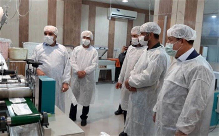 بهره‌برداری از اولین کارگاه تولید ماسک سه لایه جراحی استان بوشهر در جم