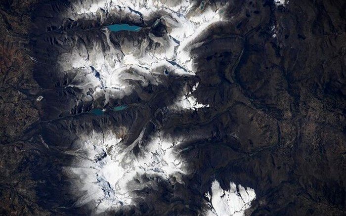 یخچال‌های طبیعی پرو از منظر ایستگاه فضایی بین‌المللی + عکس