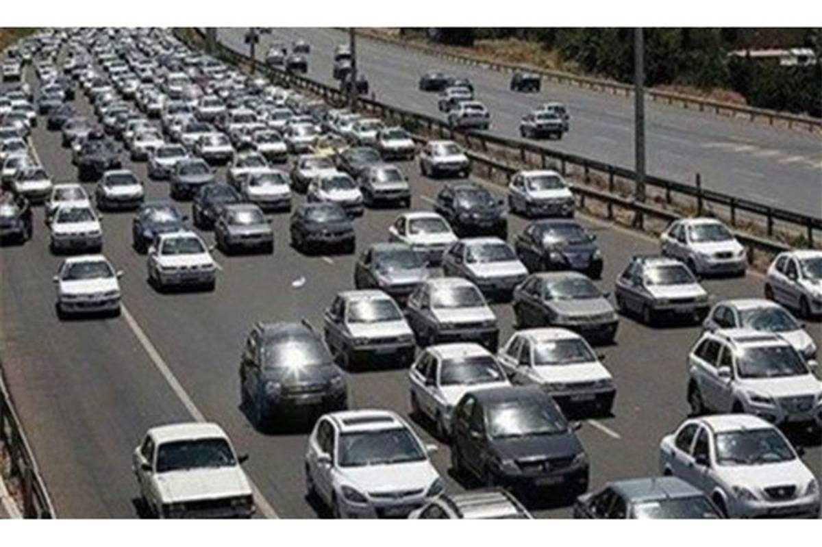 ترافیک سنگین در آزادراه قزوین - کرج- تهران